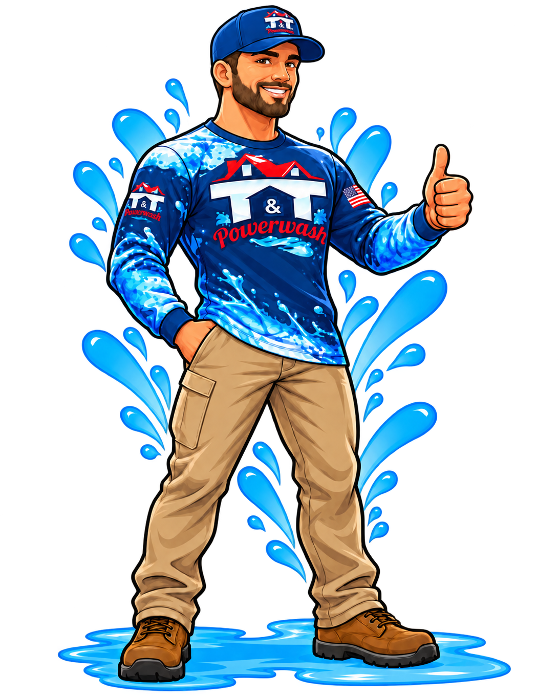 T&T Power Wash Mascot